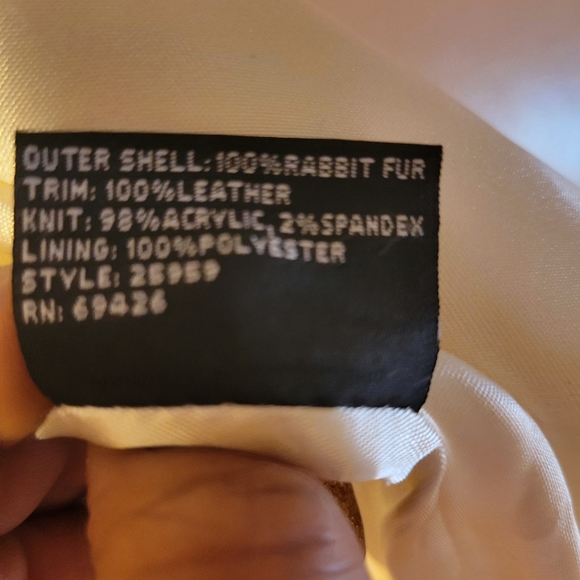 Wilson's White Rabbit Fur Jacket and Vest - Picture 9 of 10